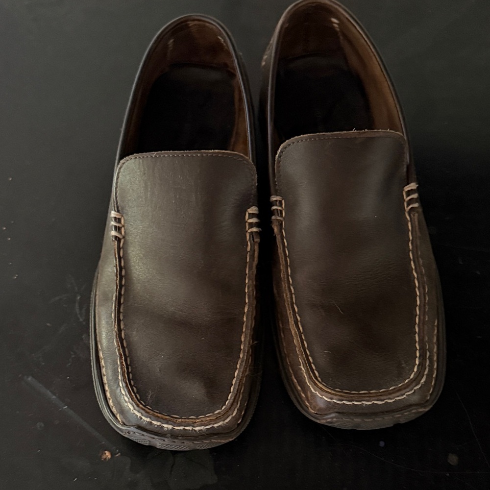 Banana Republic Dark Brown Leather Slip-On Loafers